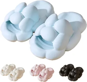 Cloud Bubble Slippers for Women and Men, Non-Slip Quick Drying Bathroom Sandals, Cushion Thick Sole Cloudies Slides for Indoor and Outdoor