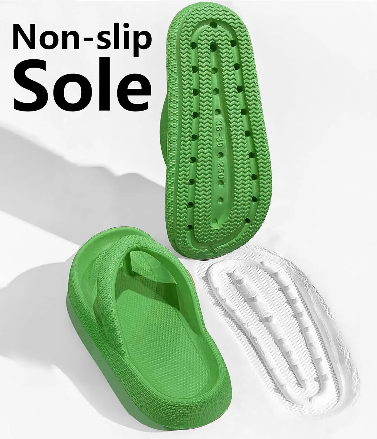 Cloud Flip Flops for Men Women Orthotic Lightweight Beach Slides Pillow Soft Slides Sandals Cushion Beach Flip Flops EVA Comfy Bath Spa Walking Sandals Pool Thong Slippers
