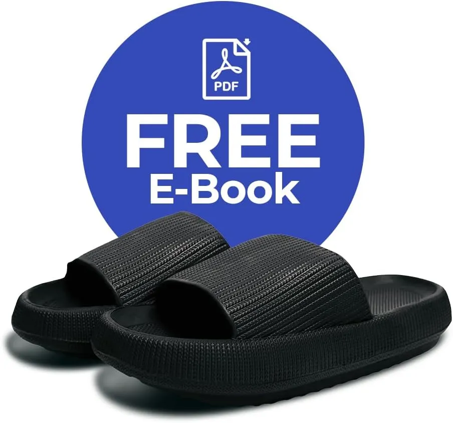 Cloud Slides For Women And Men - Comfy Non Slip Indoors Slippers For Shower Spa Pool College Outdoors Slides - Soft And Cozy Open Toe House Sandals Thick Soles