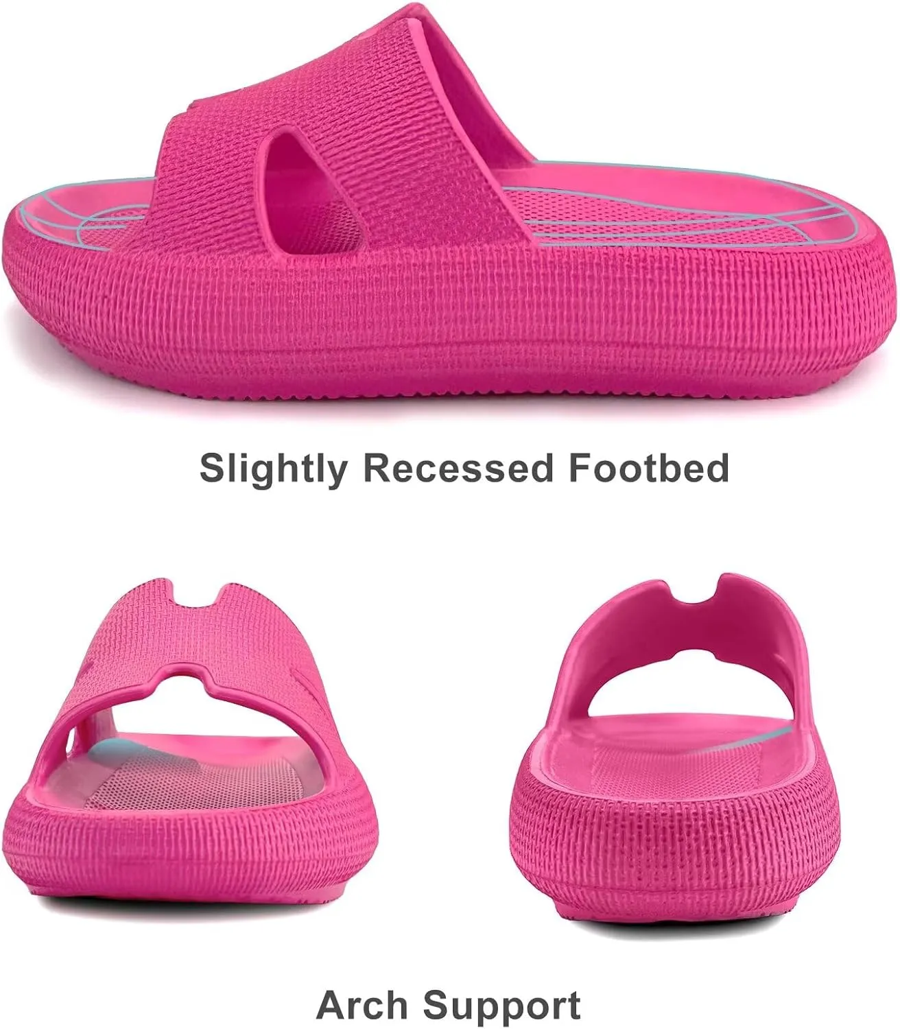 Cloud Slides for Women and Men Cushion Recovery Pillow Sandals, Memory Foam House Shower Slippers for Woman, Non-Slip Comfort Quick Drying