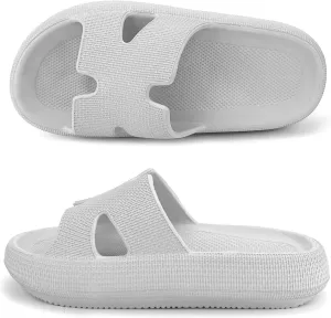 Cloud Slides for Women and Men Cushion Recovery Pillow Sandals, Memory Foam House Shower Slippers for Woman, Non-Slip Comfort Quick Drying