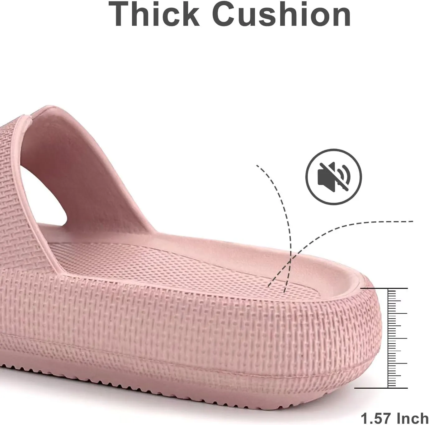Cloud Slides for Women and Men Cushion Recovery Pillow Sandals, Memory Foam House Shower Slippers for Woman, Non-Slip Comfort Quick Drying