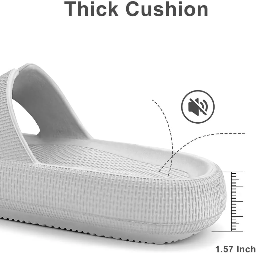 Cloud Slides for Women and Men Cushion Recovery Pillow Sandals, Memory Foam House Shower Slippers for Woman, Non-Slip Comfort Quick Drying