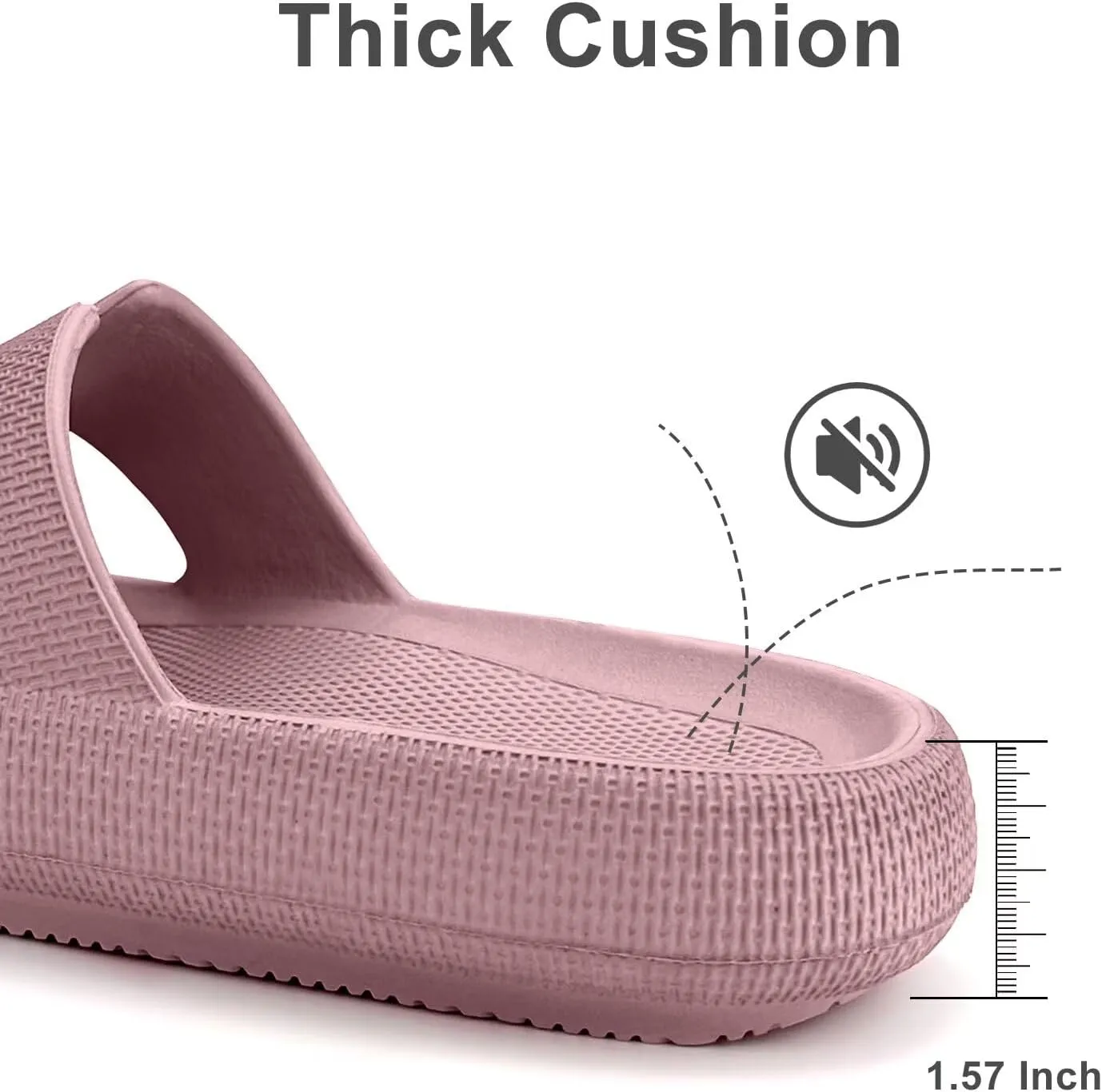 Cloud Slides for Women and Men Cushion Recovery Pillow Sandals, Memory Foam House Shower Slippers for Woman, Non-Slip Comfort Quick Drying
