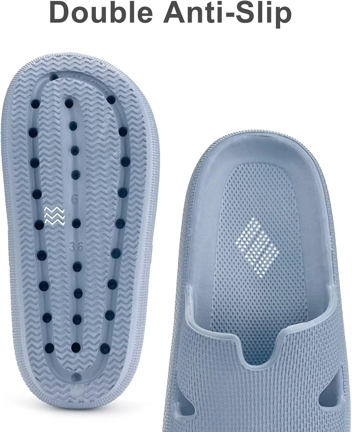 Cloud Slides for Women and Men Cushion Recovery Pillow Sandals, Memory Foam House Shower Slippers for Woman, Non-Slip Comfort Quick Drying