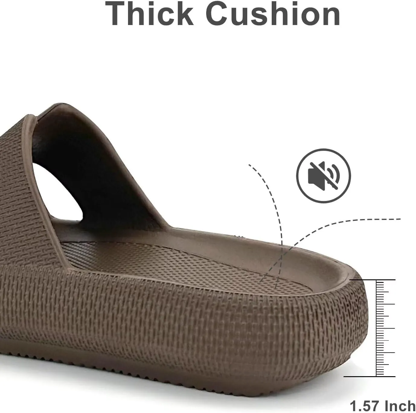 Cloud Slides for Women and Men Cushion Recovery Pillow Sandals, Memory Foam House Shower Slippers for Woman, Non-Slip Comfort Quick Drying