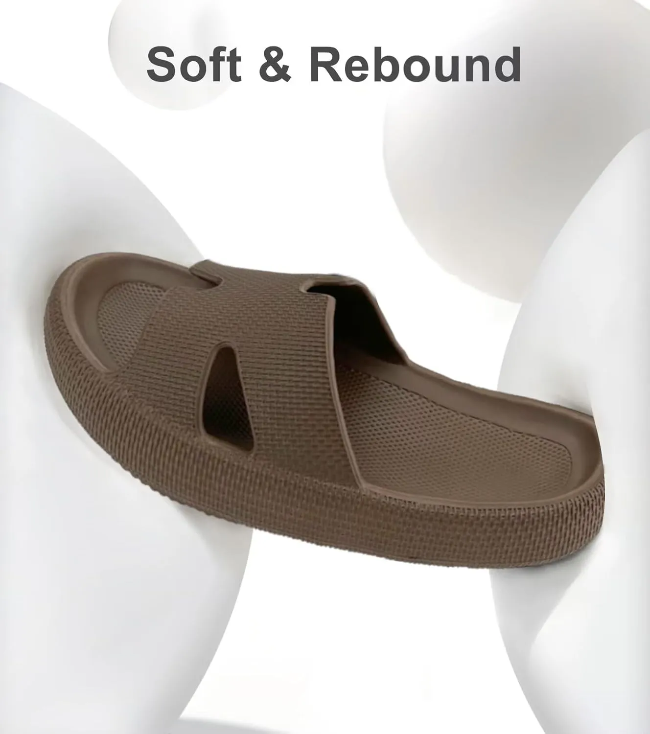 Cloud Slides for Women and Men Cushion Recovery Pillow Sandals, Memory Foam House Shower Slippers for Woman, Non-Slip Comfort Quick Drying