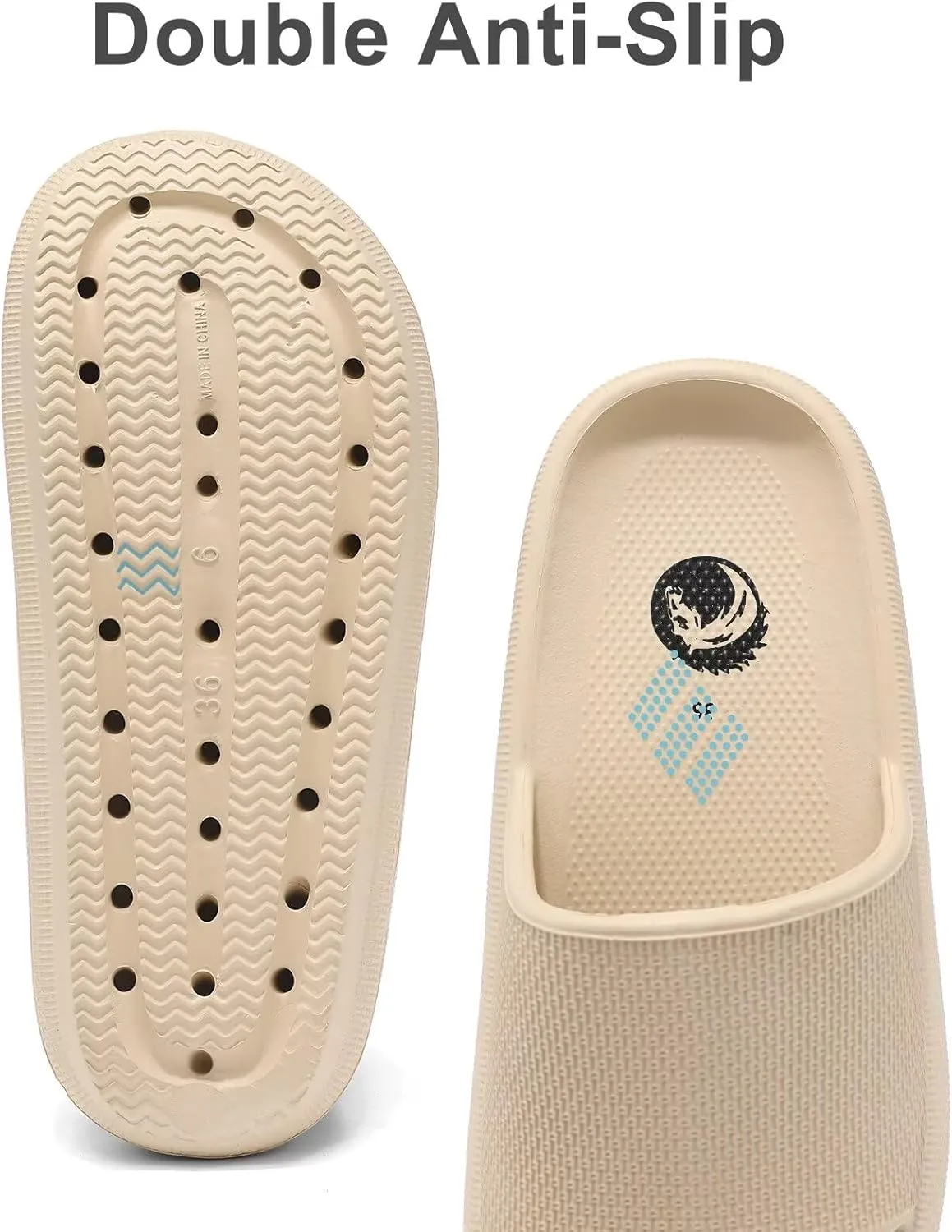 Cloud Slides for Women and Men Cushion Recovery Pillow Sandals, Memory Foam House Shower Slippers for Woman, Non-Slip Comfort Quick Drying