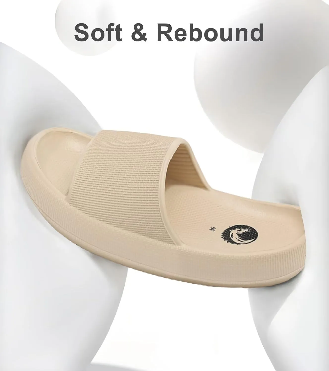 Cloud Slides for Women and Men Cushion Recovery Pillow Sandals, Memory Foam House Shower Slippers for Woman, Non-Slip Comfort Quick Drying