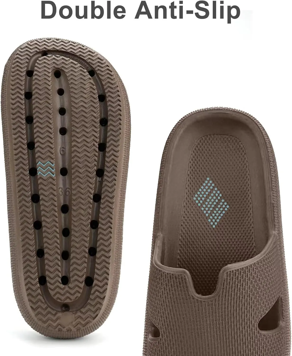 Cloud Slides for Women and Men Cushion Recovery Pillow Sandals, Memory Foam House Shower Slippers for Woman, Non-Slip Comfort Quick Drying