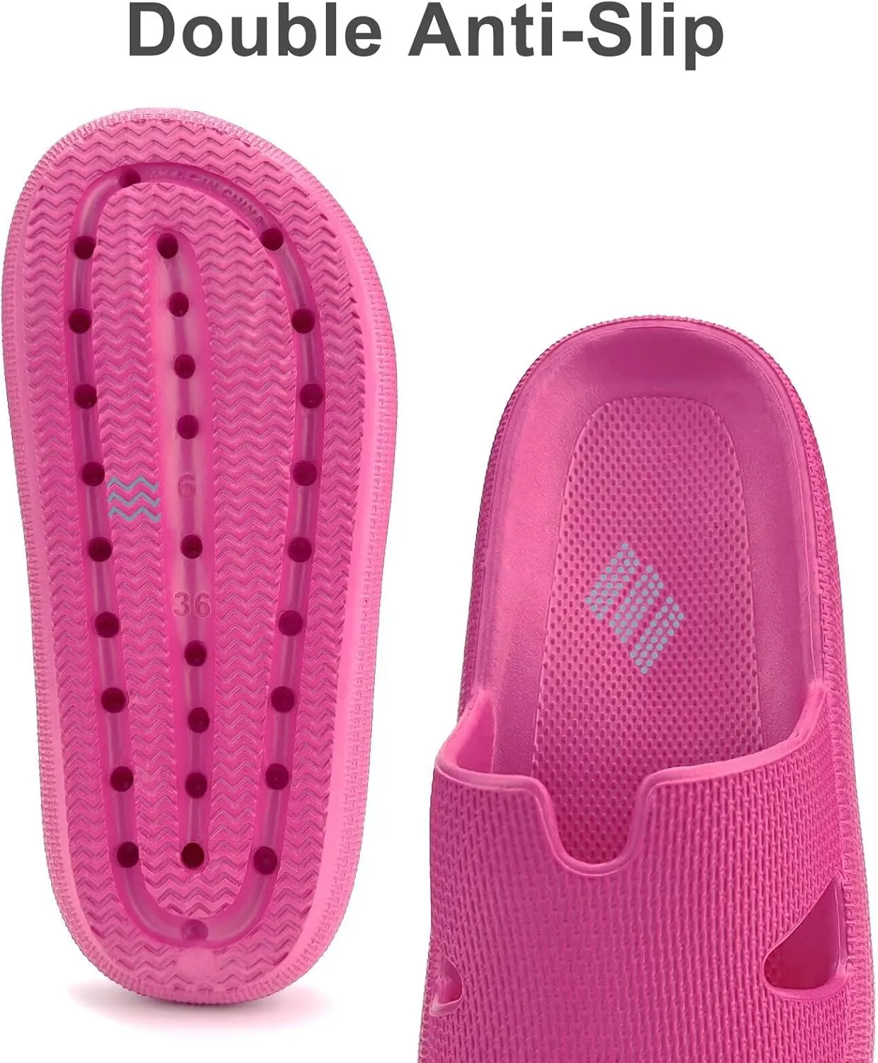 Cloud Slides for Women and Men Cushion Recovery Pillow Sandals, Memory Foam House Shower Slippers for Woman, Non-Slip Comfort Quick Drying