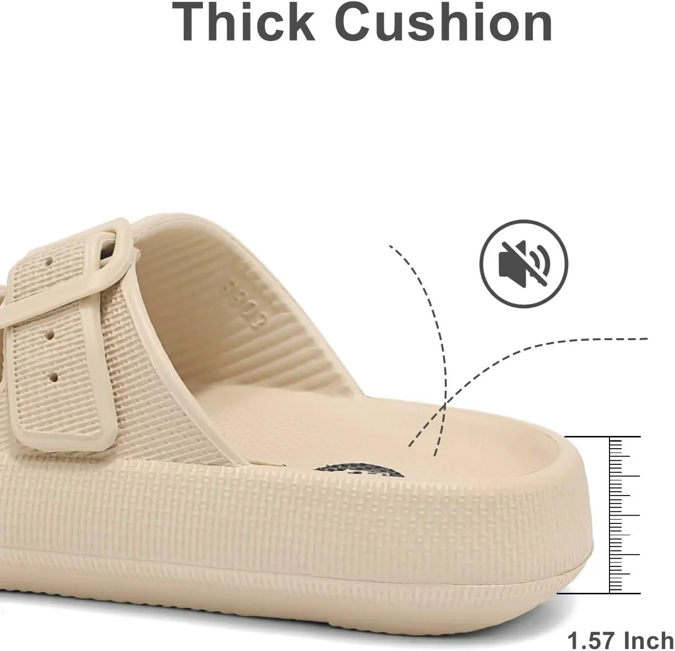 Cloud Slides for Women and Men Cushion Recovery Pillow Sandals, Memory Foam House Shower Slippers for Woman, Non-Slip Comfort Quick Drying