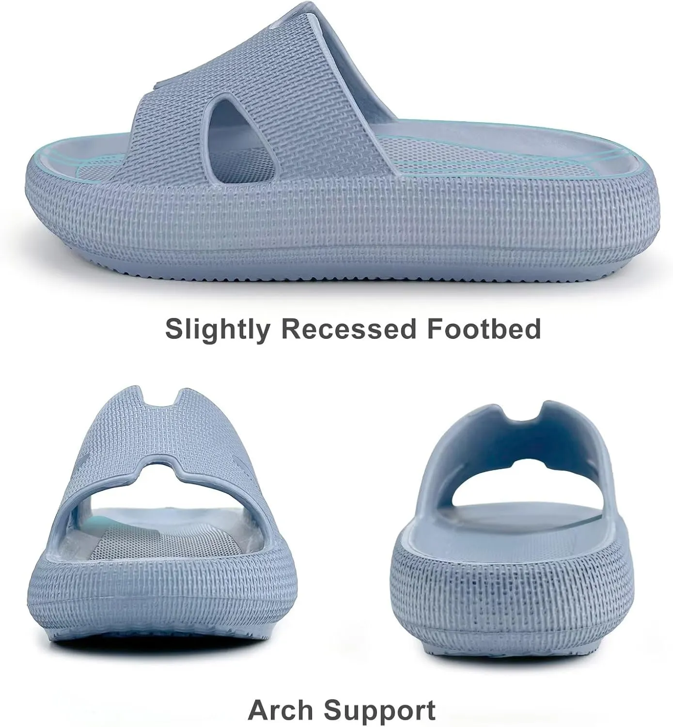 Cloud Slides for Women and Men Cushion Recovery Pillow Sandals, Memory Foam House Shower Slippers for Woman, Non-Slip Comfort Quick Drying