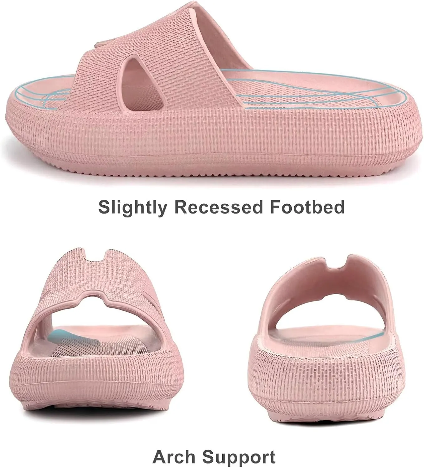 Cloud Slides for Women and Men Cushion Recovery Pillow Sandals, Memory Foam House Shower Slippers for Woman, Non-Slip Comfort Quick Drying