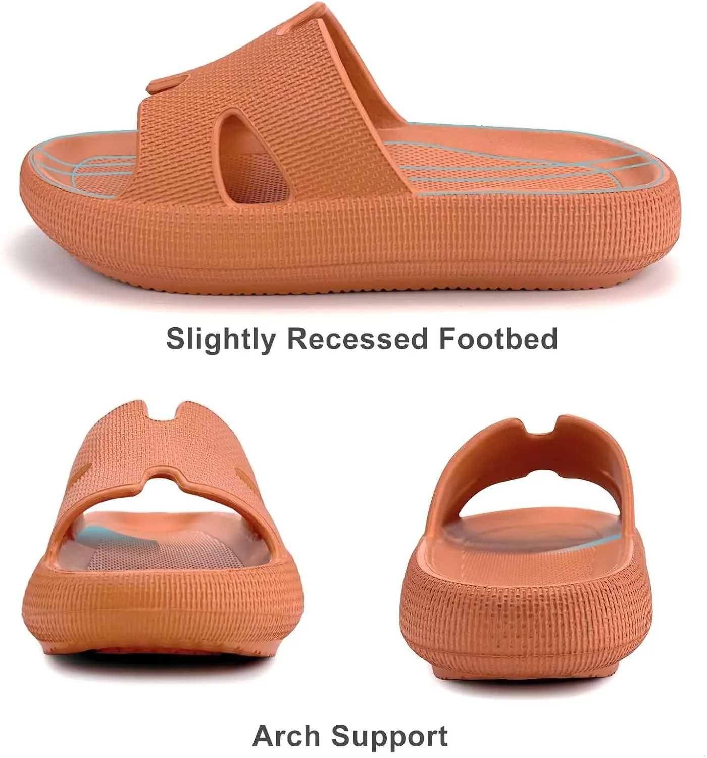 Cloud Slides for Women and Men Cushion Recovery Pillow Sandals, Memory Foam House Shower Slippers for Woman, Non-Slip Comfort Quick Drying