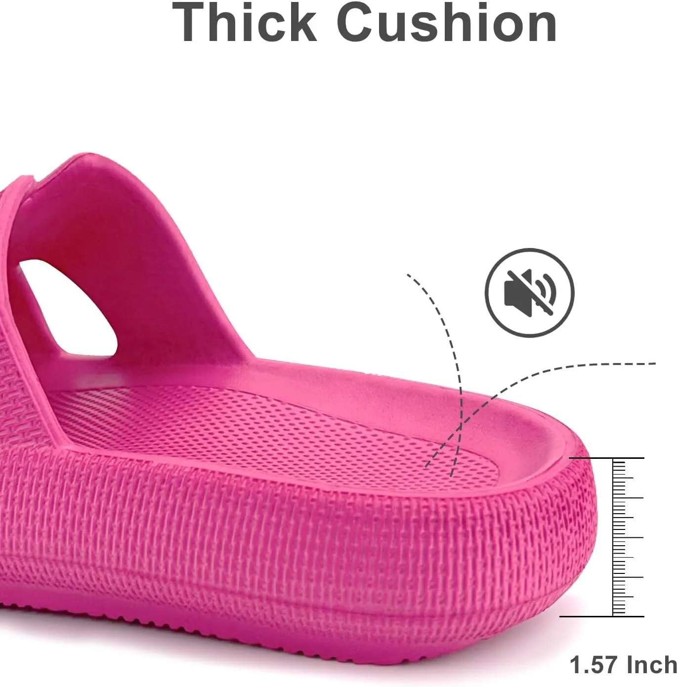 Cloud Slides for Women and Men Cushion Recovery Pillow Sandals, Memory Foam House Shower Slippers for Woman, Non-Slip Comfort Quick Drying