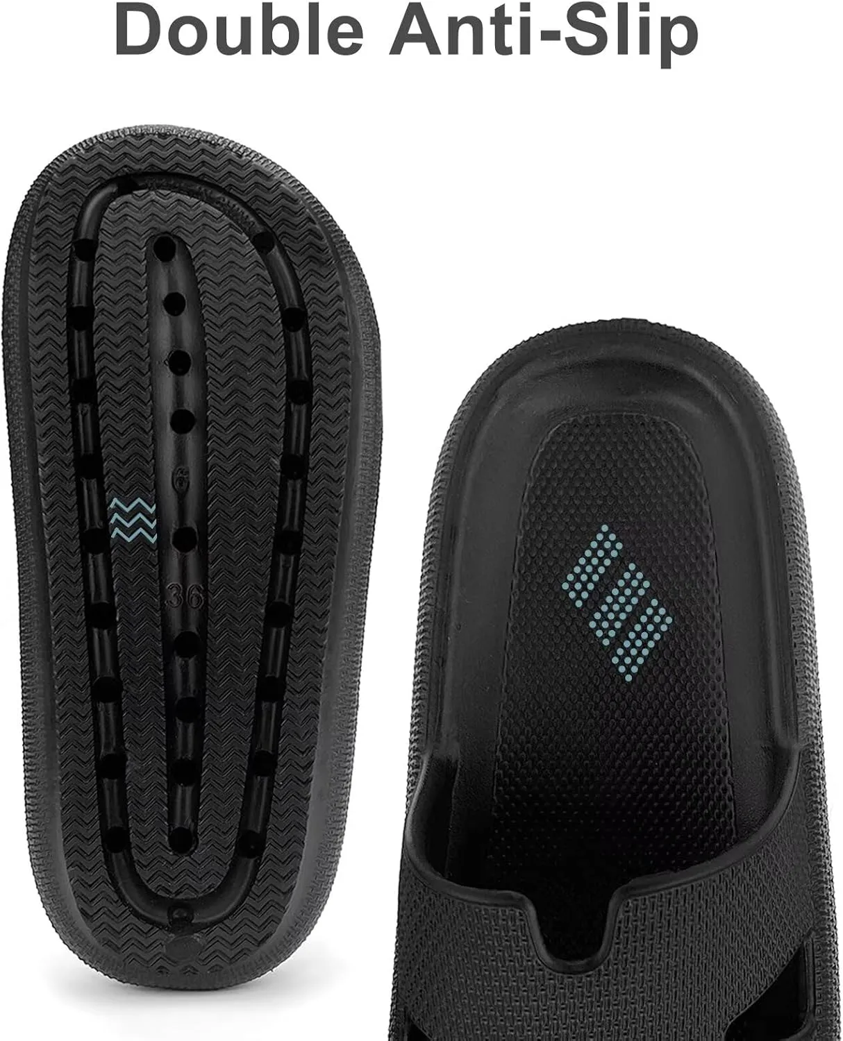 Cloud Slides for Women and Men Cushion Recovery Pillow Sandals, Memory Foam House Shower Slippers for Woman, Non-Slip Comfort Quick Drying