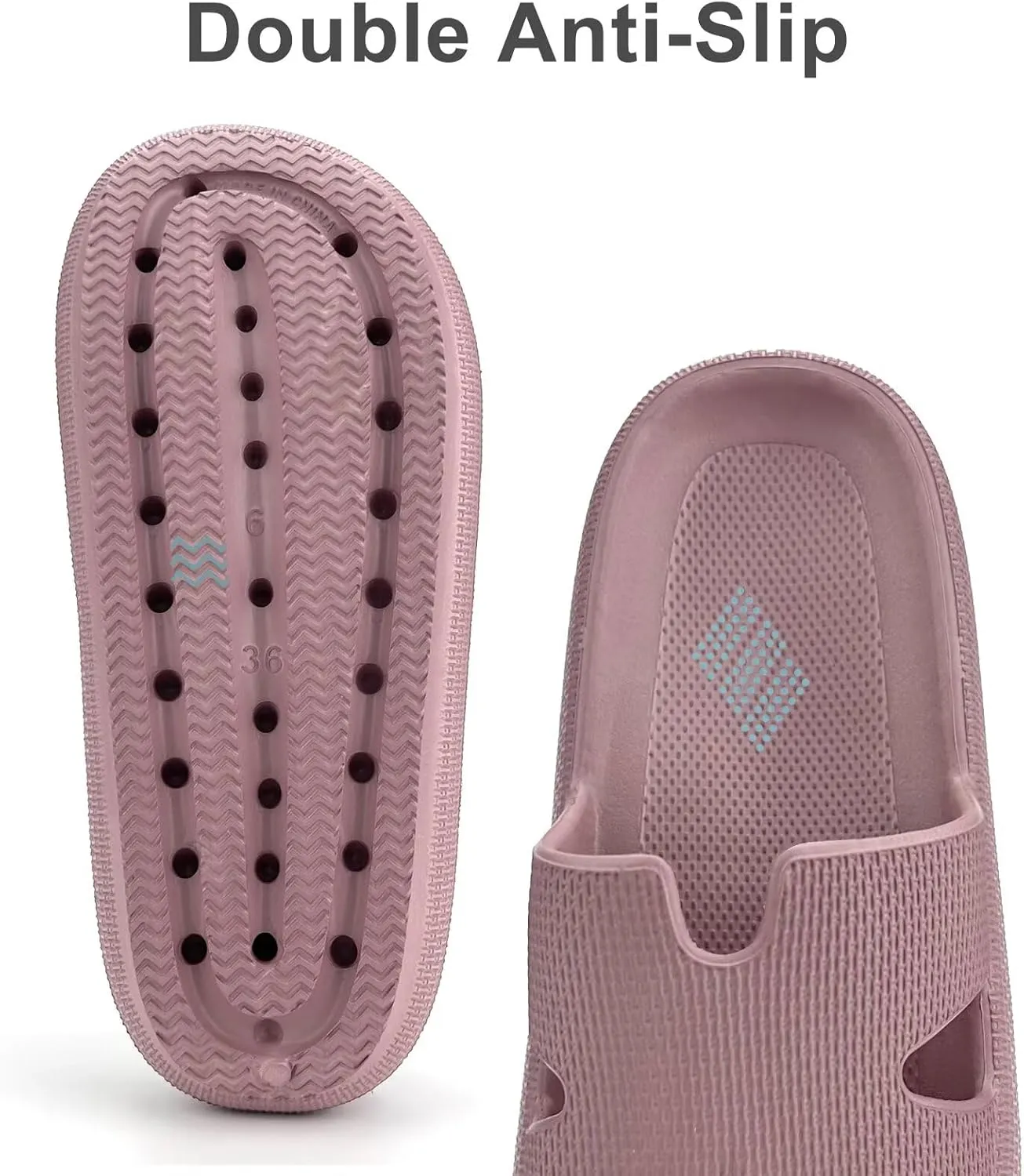 Cloud Slides for Women and Men Cushion Recovery Pillow Sandals, Memory Foam House Shower Slippers for Woman, Non-Slip Comfort Quick Drying