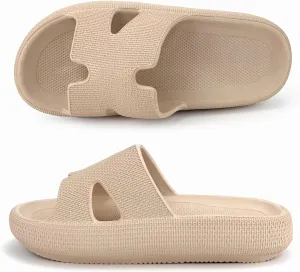 Cloud Slides for Women and Men Cushion Recovery Pillow Sandals, Memory Foam House Shower Slippers for Woman, Non-Slip Comfort Quick Drying
