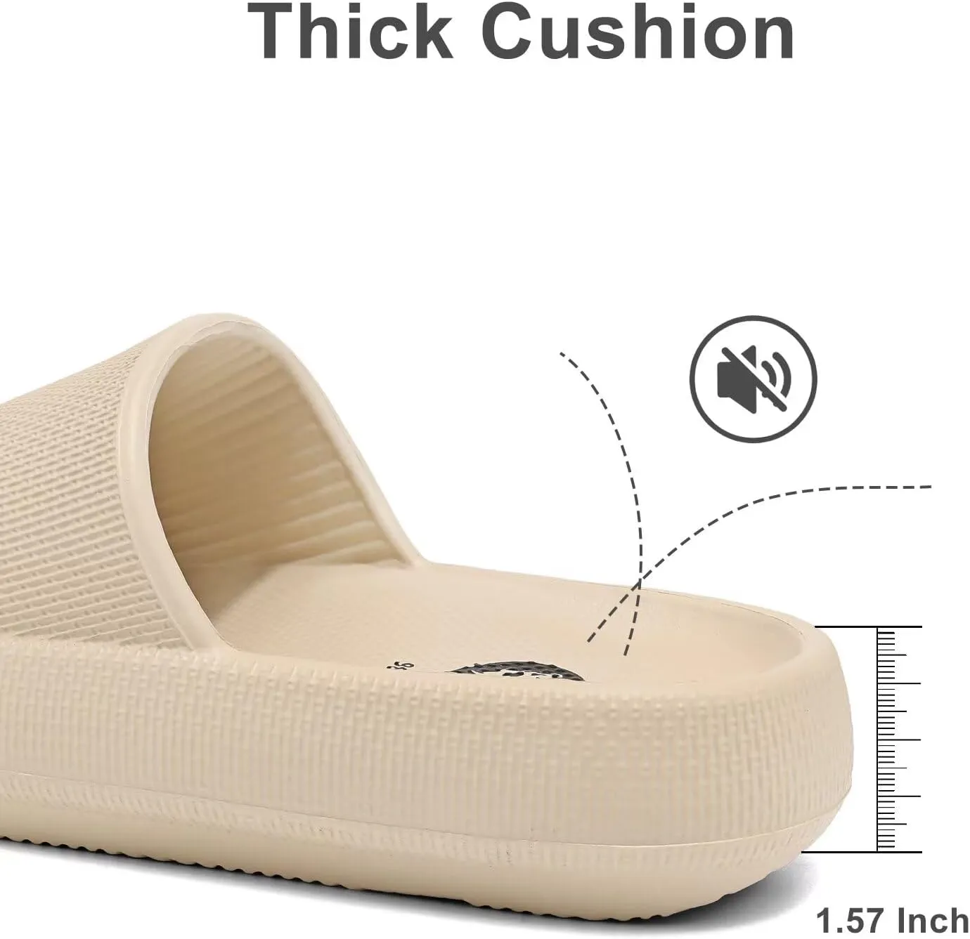 Cloud Slides for Women and Men Cushion Recovery Pillow Sandals, Memory Foam House Shower Slippers for Woman, Non-Slip Comfort Quick Drying