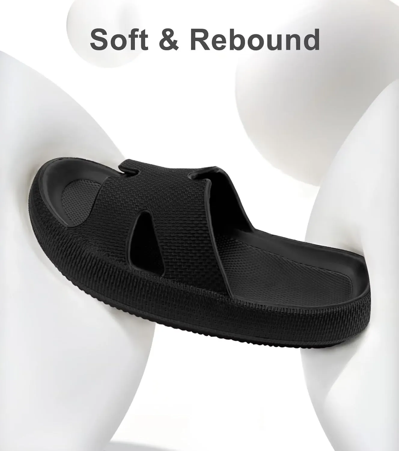 Cloud Slides for Women and Men Cushion Recovery Pillow Sandals, Memory Foam House Shower Slippers for Woman, Non-Slip Comfort Quick Drying