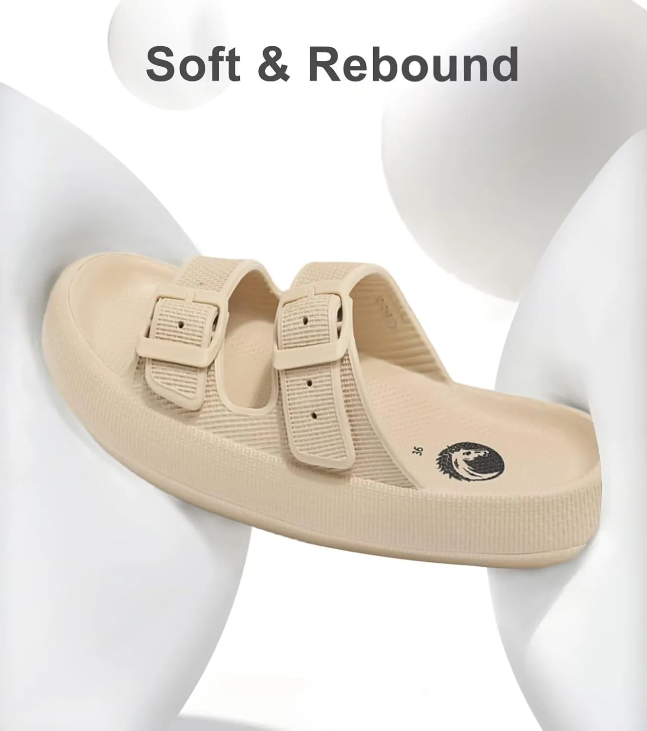 Cloud Slides for Women and Men Cushion Recovery Pillow Sandals, Memory Foam House Shower Slippers for Woman, Non-Slip Comfort Quick Drying