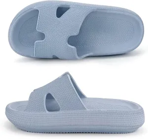 Cloud Slides for Women and Men Cushion Recovery Pillow Sandals, Memory Foam House Shower Slippers for Woman, Non-Slip Comfort Quick Drying