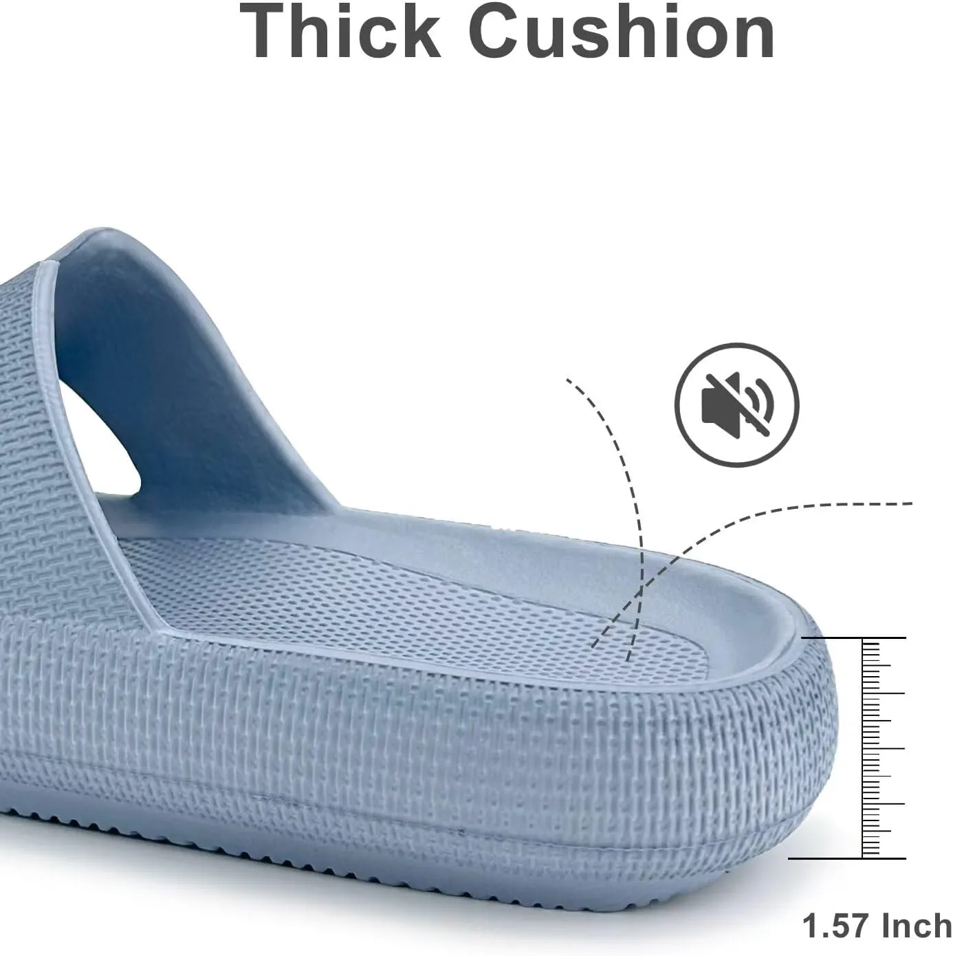 Cloud Slides for Women and Men Cushion Recovery Pillow Sandals, Memory Foam House Shower Slippers for Woman, Non-Slip Comfort Quick Drying