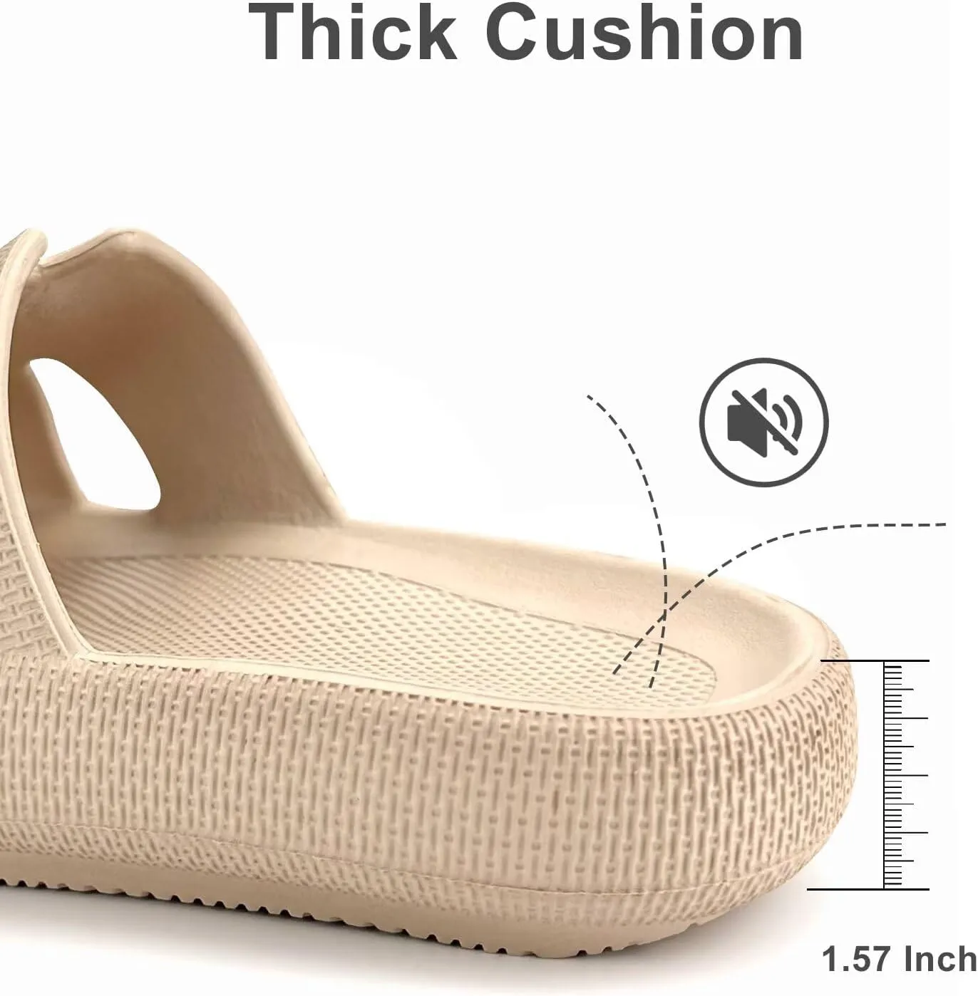 Cloud Slides for Women and Men Cushion Recovery Pillow Sandals, Memory Foam House Shower Slippers for Woman, Non-Slip Comfort Quick Drying