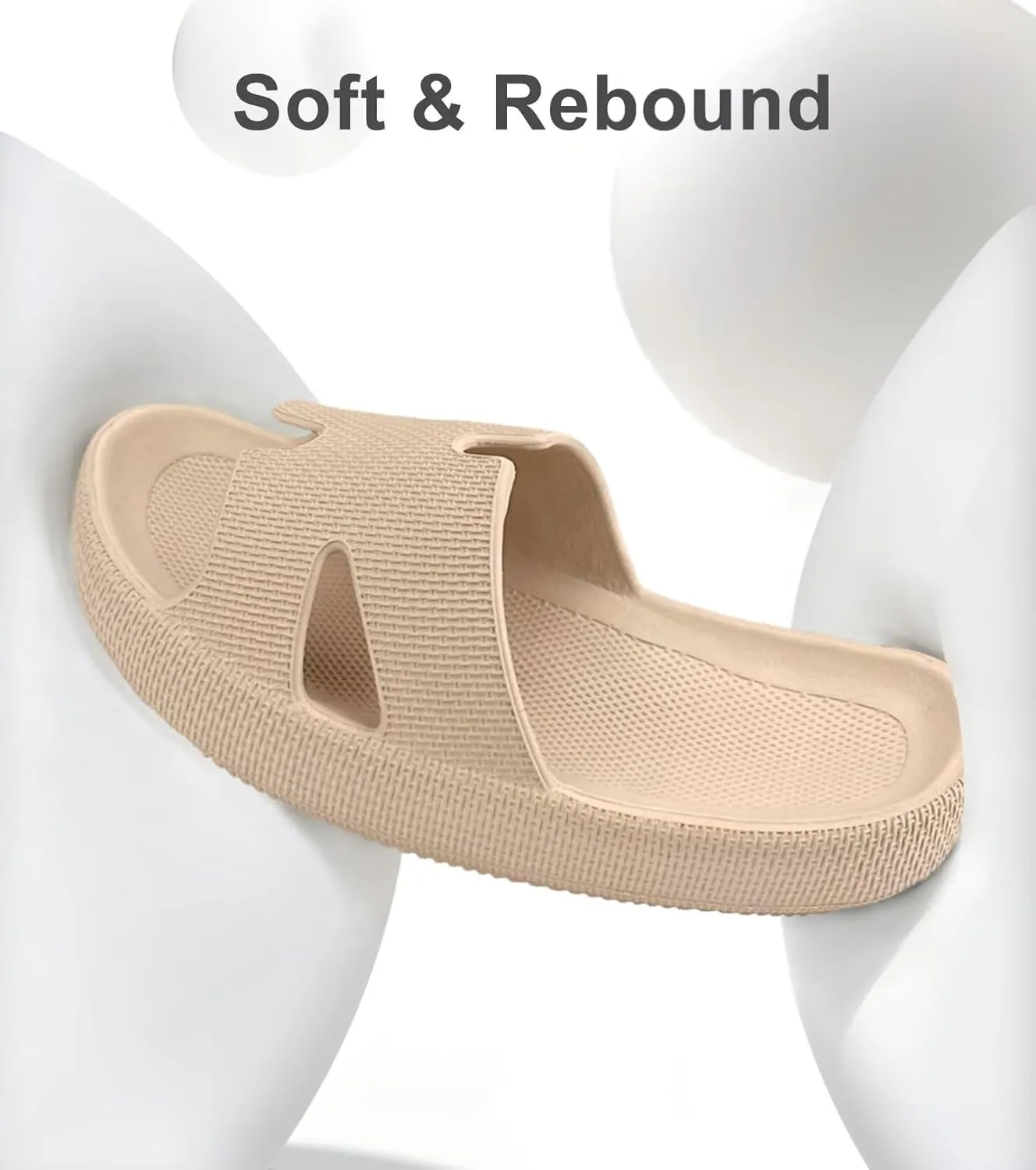 Cloud Slides for Women and Men Cushion Recovery Pillow Sandals, Memory Foam House Shower Slippers for Woman, Non-Slip Comfort Quick Drying
