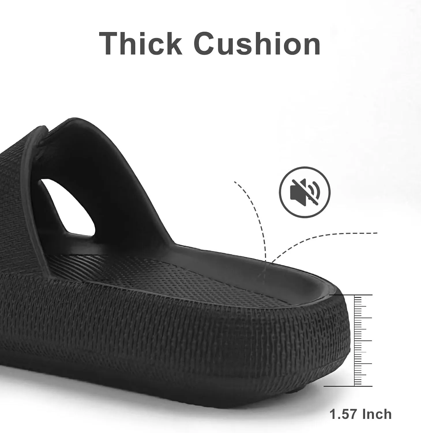 Cloud Slides for Women and Men Cushion Recovery Pillow Sandals, Memory Foam House Shower Slippers for Woman, Non-Slip Comfort Quick Drying