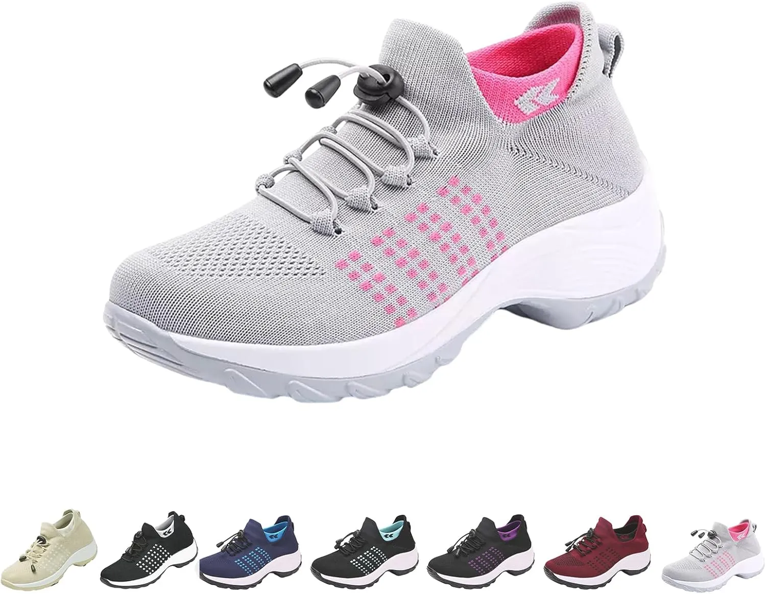 Comfort Wear Orthowear Shoes for Women, Walking Shoes,Sock Sneakers,Slip-On Breathable Mesh Trainers,Running Footwear