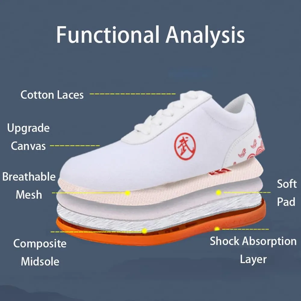Comfortable Lightweight Taekwondo Training Sports Shoes,Karate Boots Taekwondo Martial Arts Sparring Boxing Boots Tai Chi Foot Protection Boots Soft,