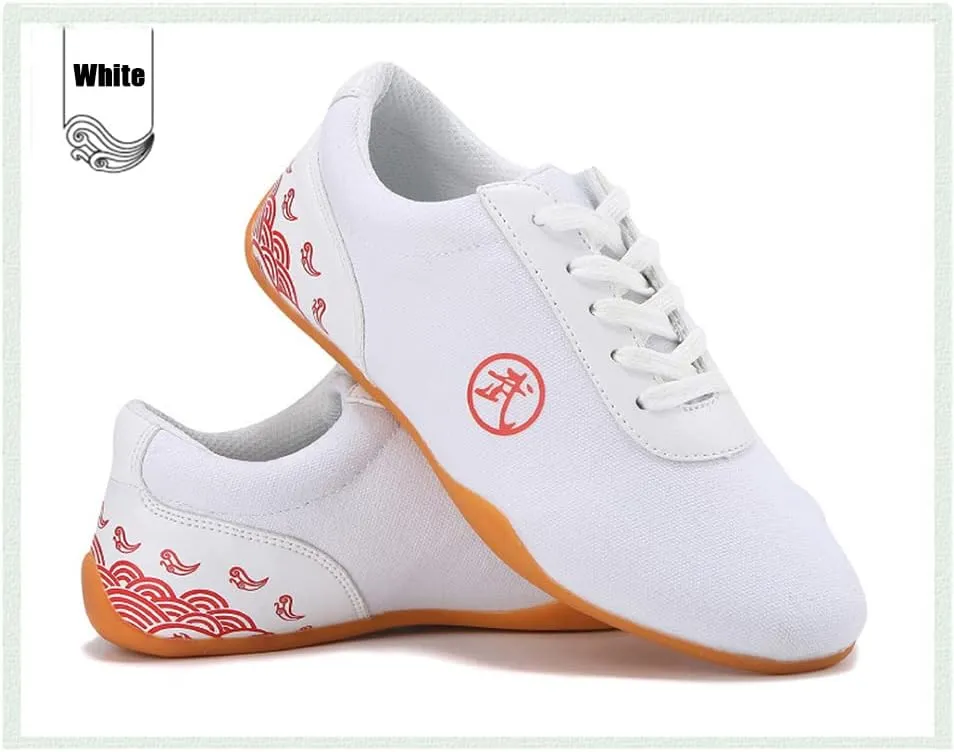 Comfortable Lightweight Taekwondo Training Sports Shoes,Karate Boots Taekwondo Martial Arts Sparring Boxing Boots Tai Chi Foot Protection Boots Soft,