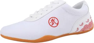 Comfortable Lightweight Taekwondo Training Sports Shoes,Karate Boots Taekwondo Martial Arts Sparring Boxing Boots Tai Chi Foot Protection Boots Soft,