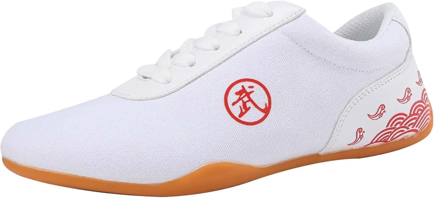 Comfortable Lightweight Taekwondo Training Sports Shoes,Karate Boots Taekwondo Martial Arts Sparring Boxing Boots Tai Chi Foot Protection Boots Soft,