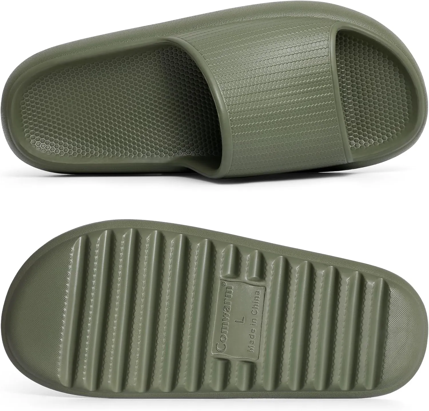 Comwarm Cloud Slide Sandals for Women Men Ultra Comfort Recovery Pillow Slippers Soft Summer Beach Shoes with Low Arch Support
