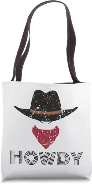 Cool Howdy Cowboy Rodeo Rancher Cowboys Western Country Tote Bag