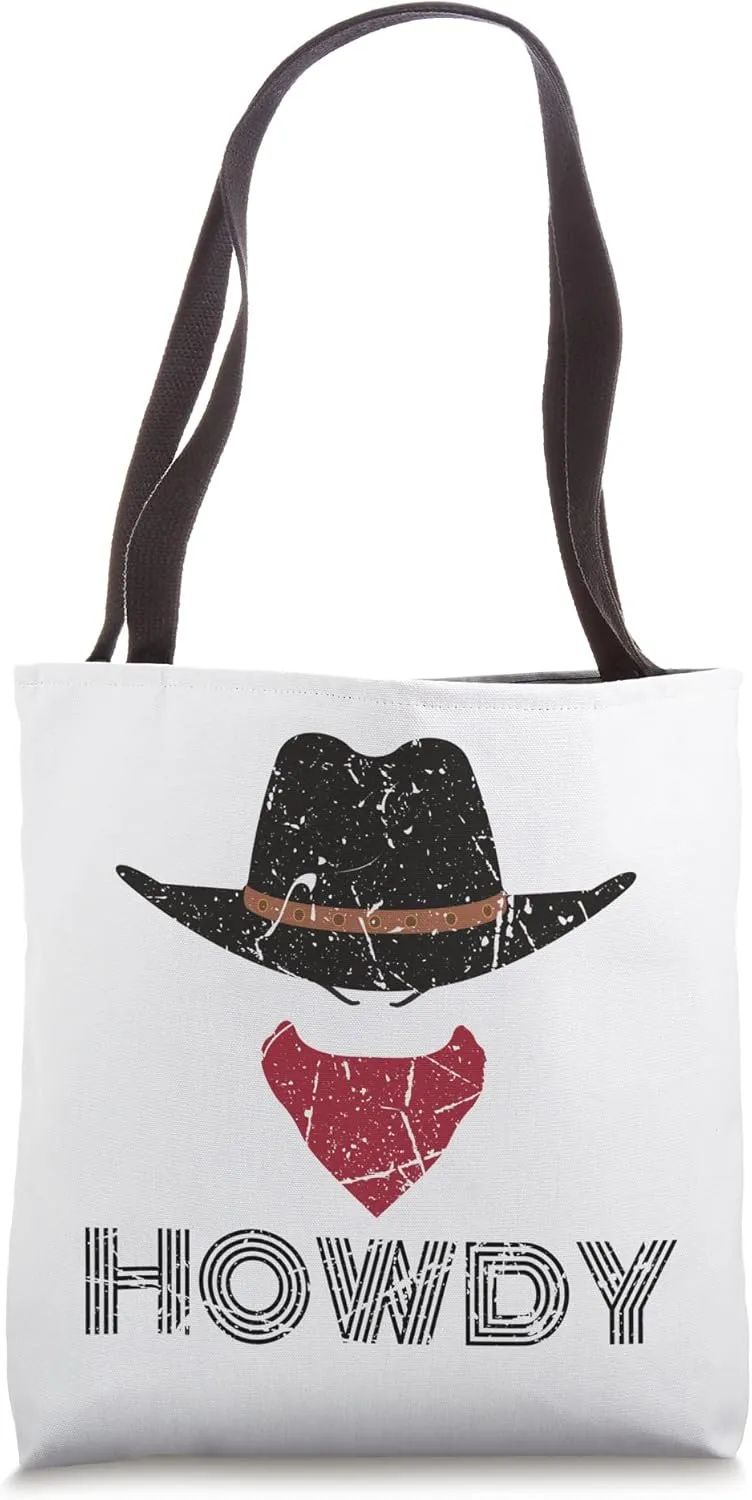 Cool Howdy Cowboy Rodeo Rancher Cowboys Western Country Tote Bag
