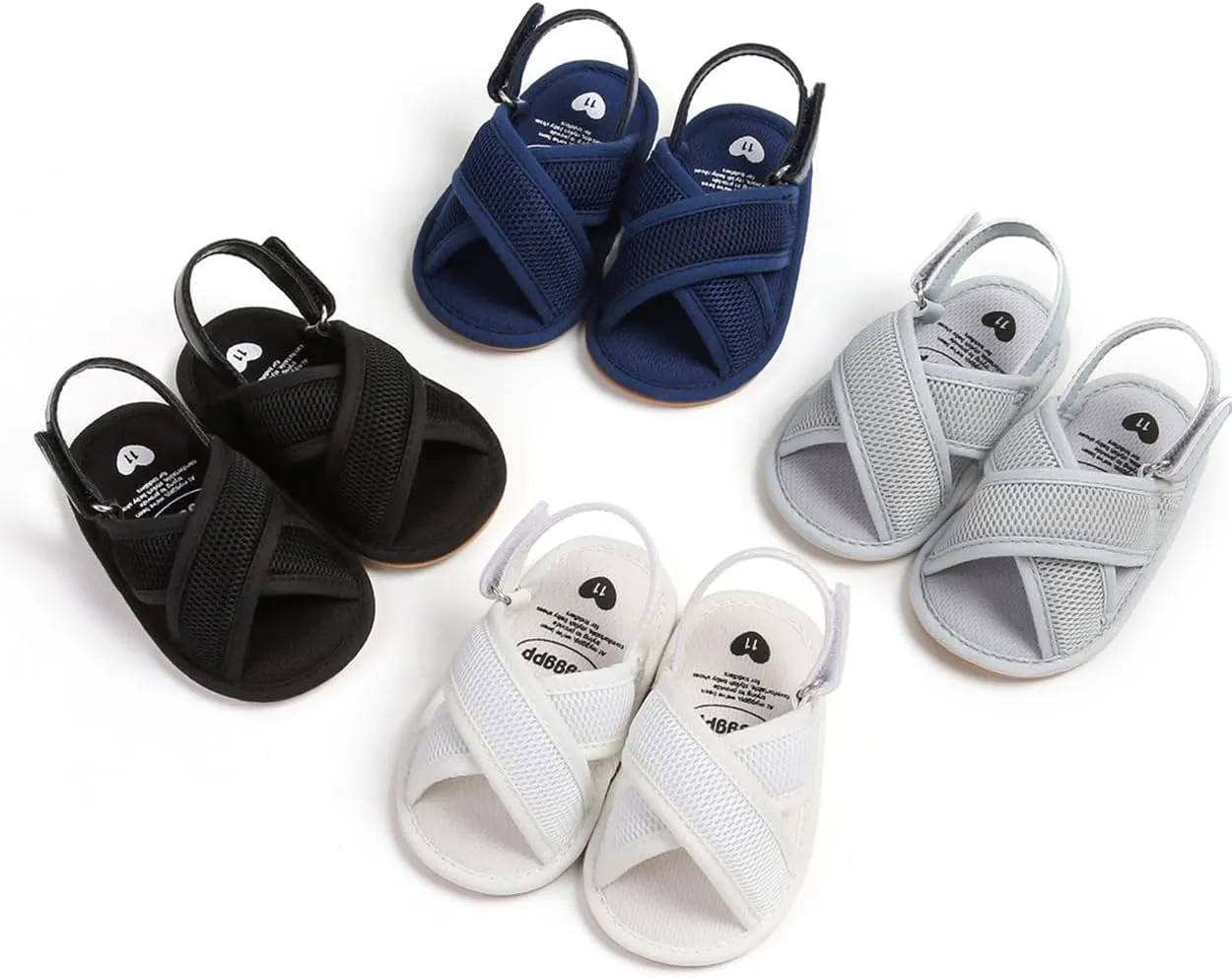COSANKIM Infant Baby Boys Girls Summer Sandals Non Slip Soft Sole Toddler First Walker Crib Shoes (0-18 Months)