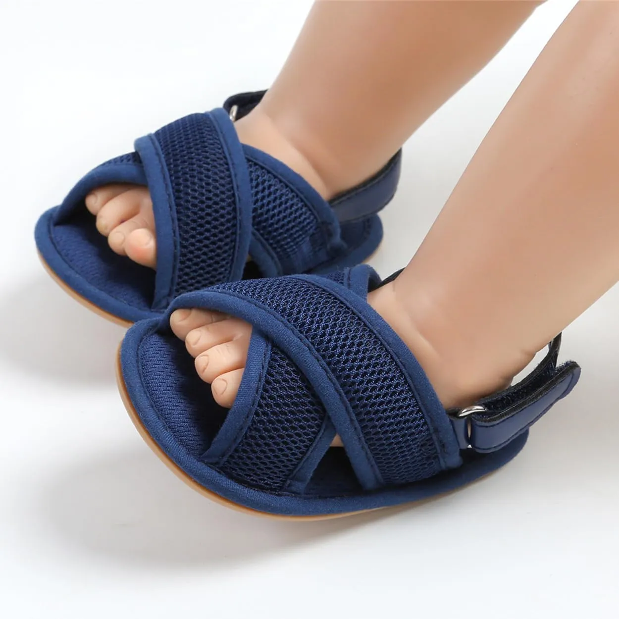 COSANKIM Infant Baby Boys Girls Summer Sandals Non Slip Soft Sole Toddler First Walker Crib Shoes (0-18 Months)