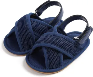 COSANKIM Infant Baby Boys Girls Summer Sandals Non Slip Soft Sole Toddler First Walker Crib Shoes (0-18 Months)