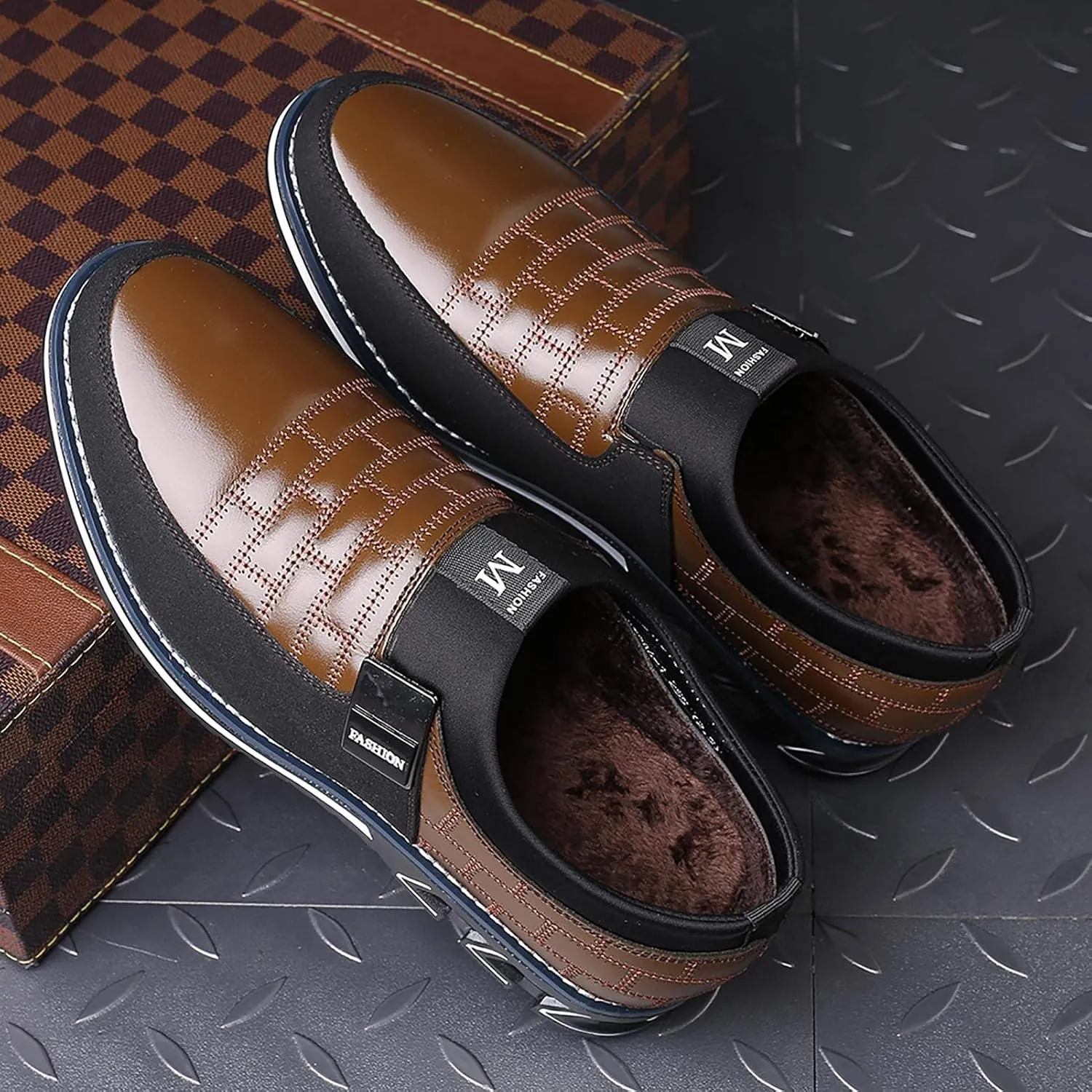 COSIDRAM Mens Casual Shoes Sneakers Loafers Comfort Walking Shoes for Male Business Work Office Dress