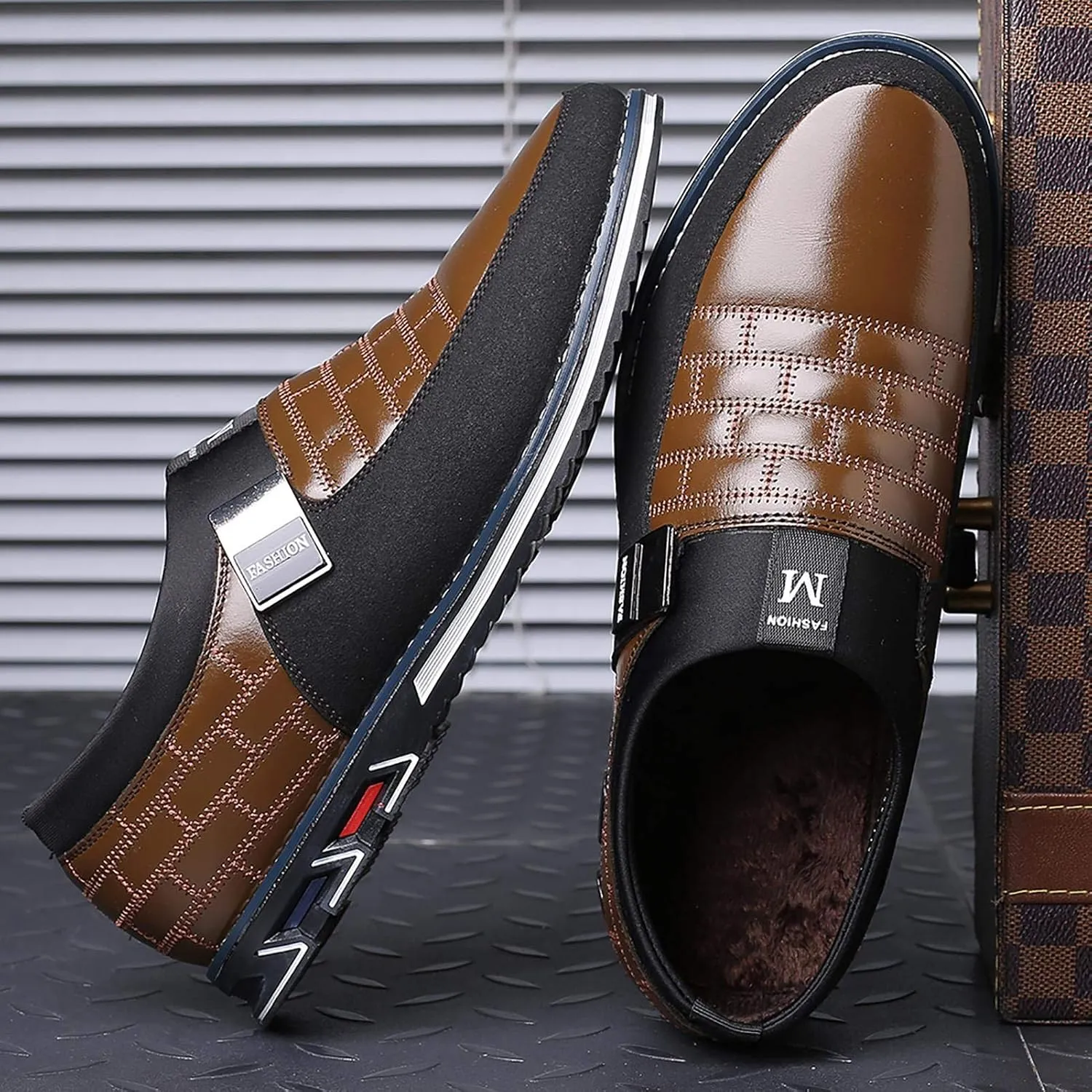 COSIDRAM Mens Casual Shoes Sneakers Loafers Comfort Walking Shoes for Male Business Work Office Dress