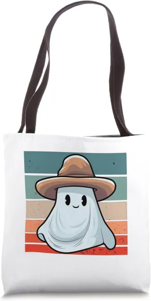 Cowboy Ghost Spooky Rancher Western Spirit Ghostly Cowboy Tote Bag