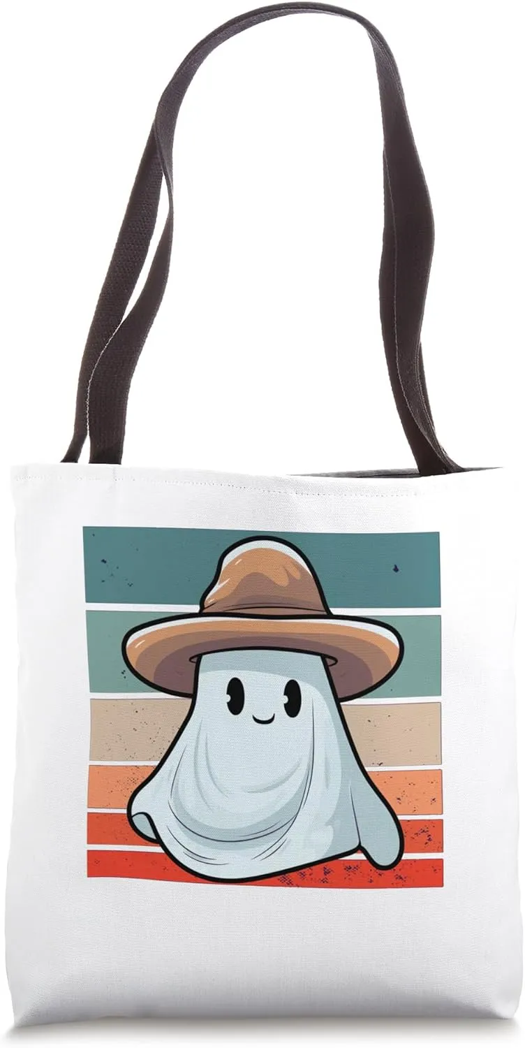 Cowboy Ghost Spooky Rancher Western Spirit Ghostly Cowboy Tote Bag
