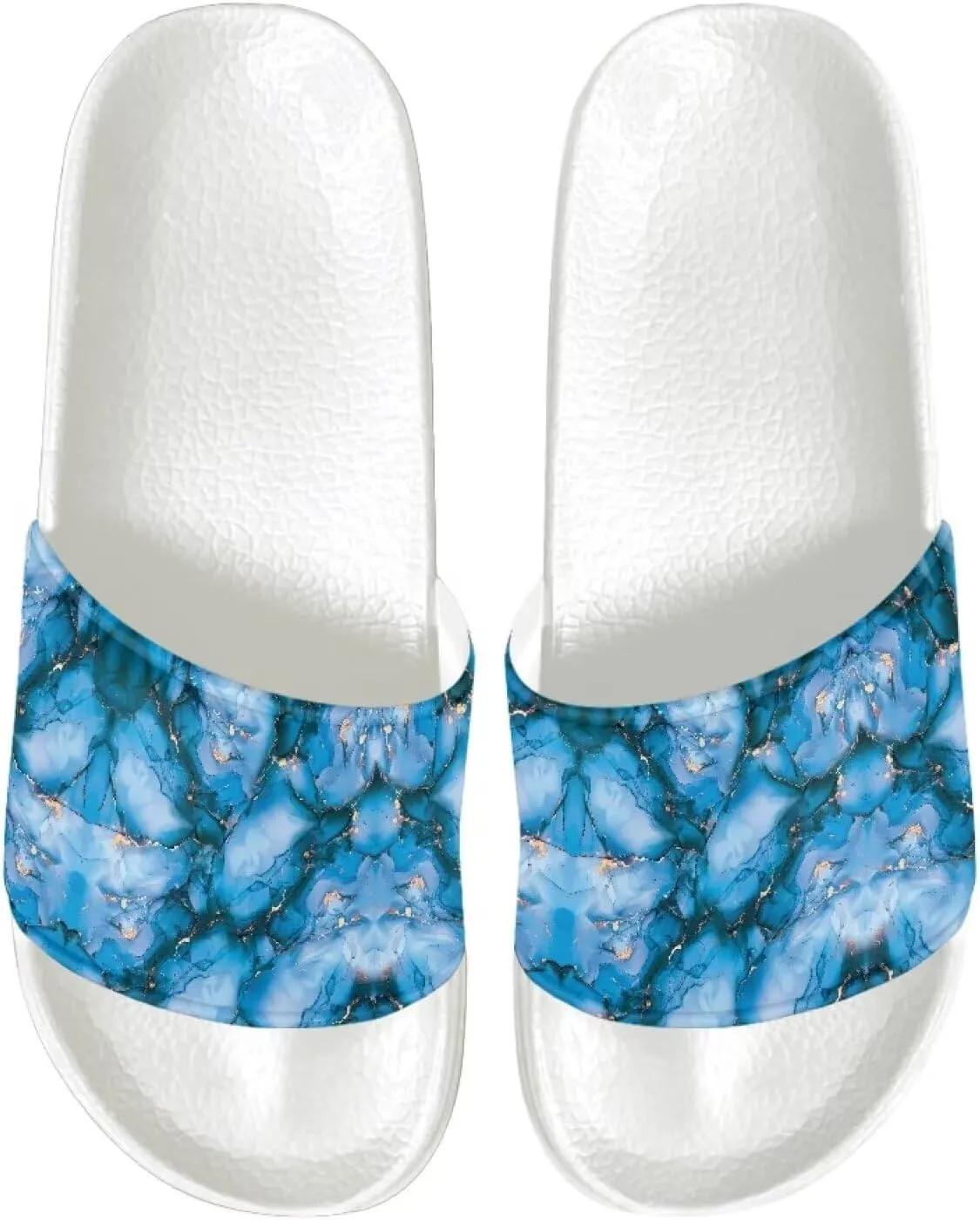 Cozy Slides for Women Soft Customized Size 6-13.5 White