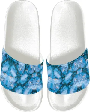 Cozy Slides for Women Soft Customized Size 6-13.5 White