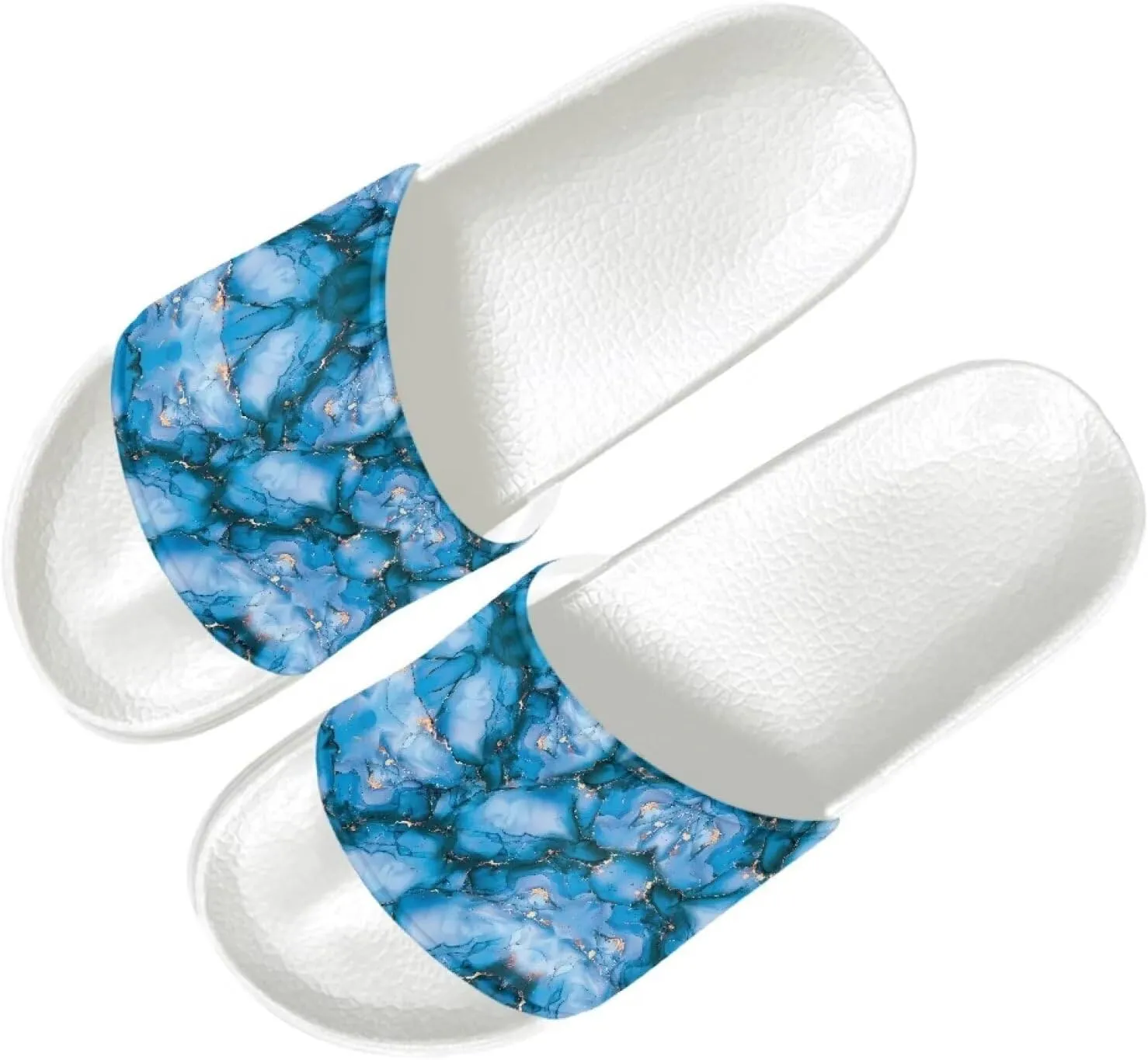 Cozy Slides for Women Soft Customized Size 6-13.5 White