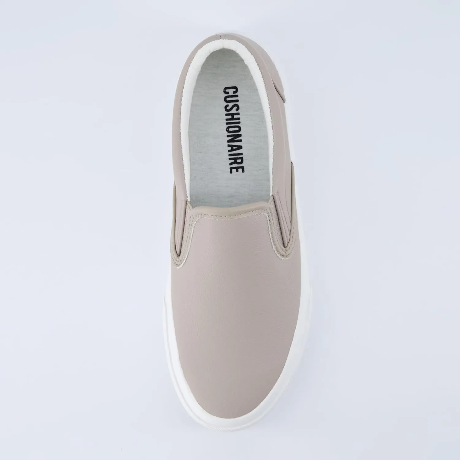 CUSHIONAIRE Ferris Fashion Slip On Sneakers for Women – Laceless Everyday Casual Womens Shoes with Cushioned Insole and Flexible Sole for Effortless Comfort and Style